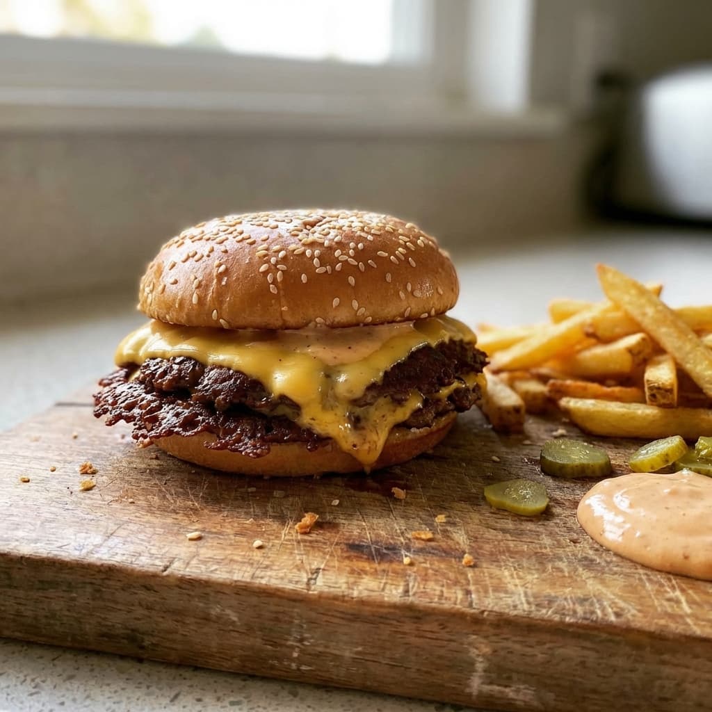 Burger gourmet style street food